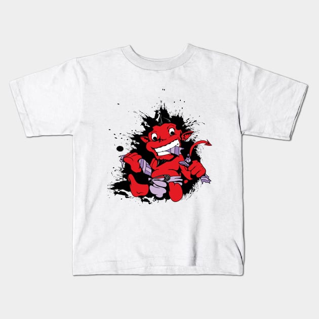 Devil Breakthrough Kids T-Shirt by MarinasingerDesigns